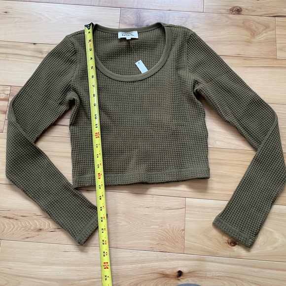 NWT Madewell waffle crop long sleeve - Picture 9 of 9